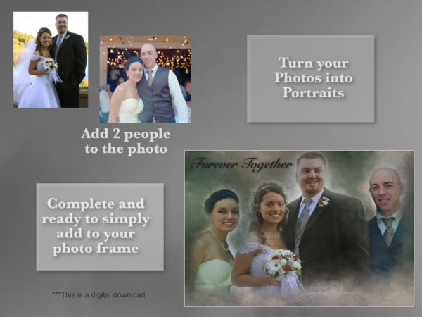 Digital Merge 2 People Portrait - Image 3