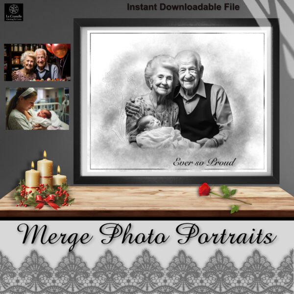 Digital Merge Photo Portrait